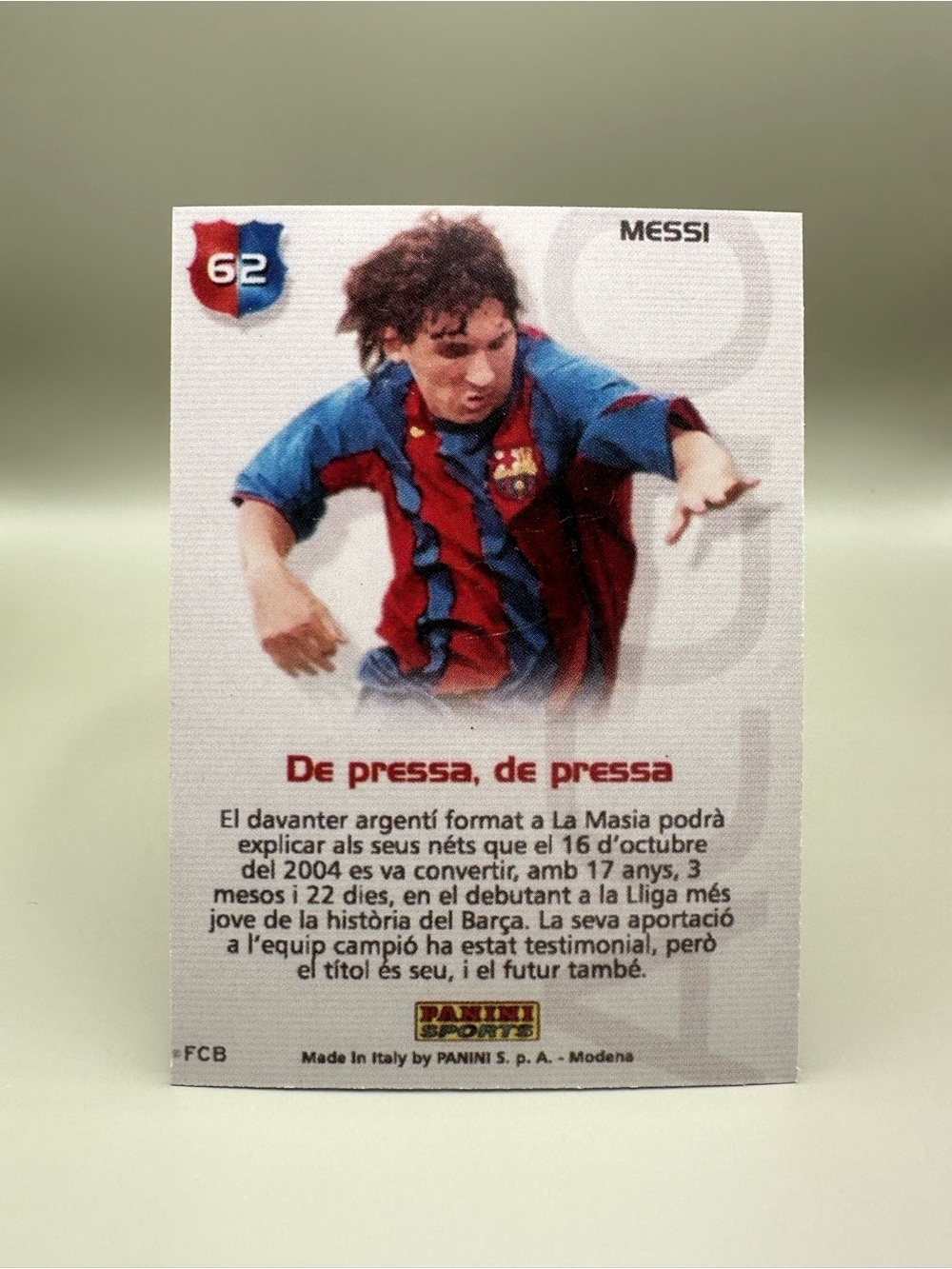 Lionel Messi Rookie 2004 Panini Mega Cracks #62 Novelty Card. Argentina - Picture 2 of 2